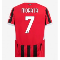 Dres AC Milan Alvaro Morata #7 Domáci 2024-25 Krátky Rukáv